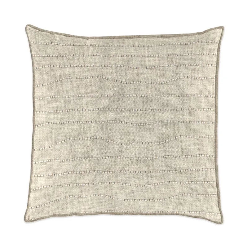 Coussin extérieur 18 x 18 po - Lignes horizontales brisées