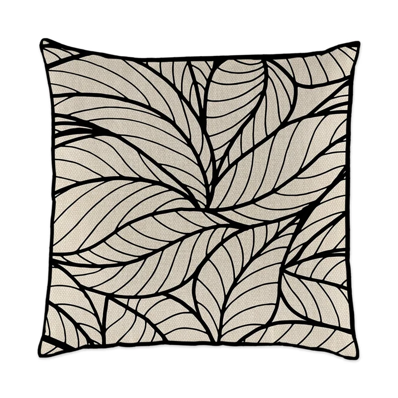 Coussin extérieur 18 x 18 po - Feuilles de bananier
