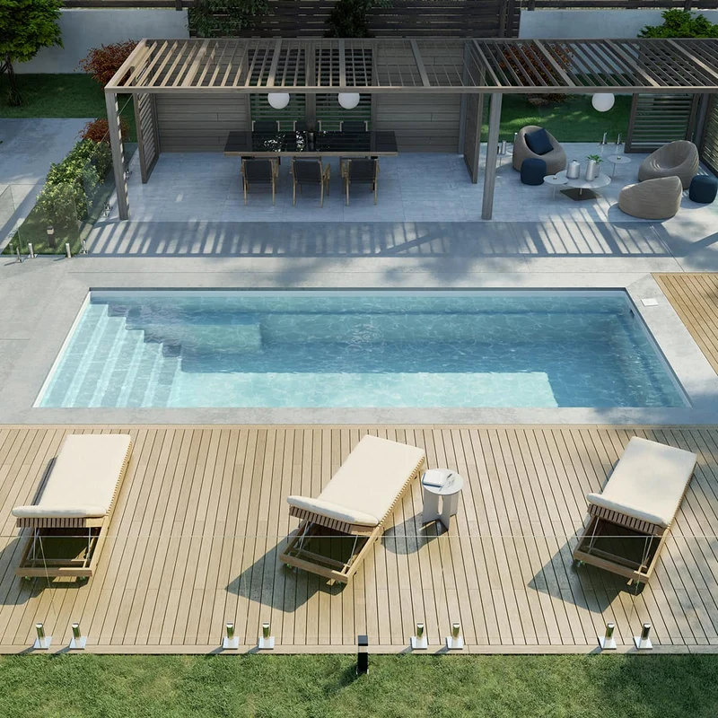 Piscine en fibre de verre - 12 x 28 pi