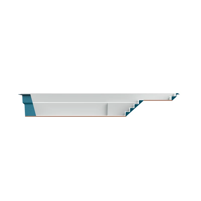 Piscine en fibre de verre avec terrasse - 12 x 34 pi