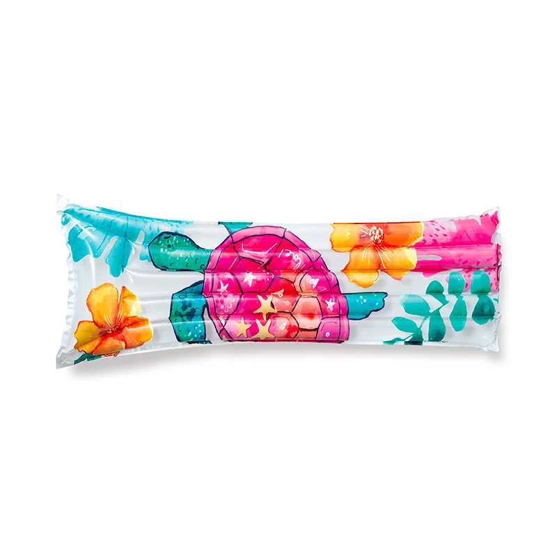 Matelas gonflable fleurs tropicales