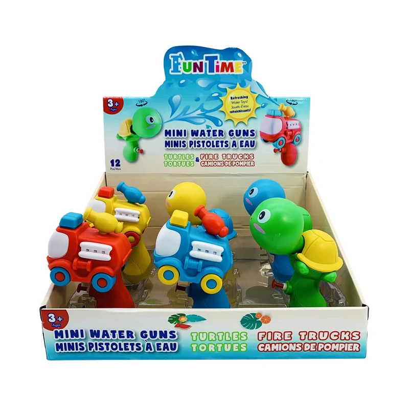 Mini pistolet à eau tortues et camions de pompier