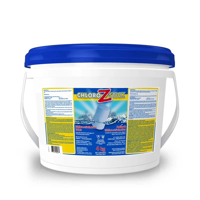Bâton de chloration avec zinc de couleur bleu