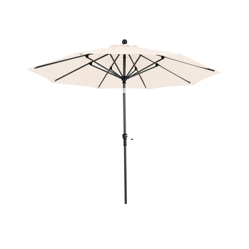 Parasol de marché avec mât noir - 9 pi (2,7 m)