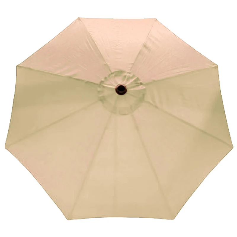 Parasol de marché Deluxe avec mât noir - 9 pi (2,7 m)