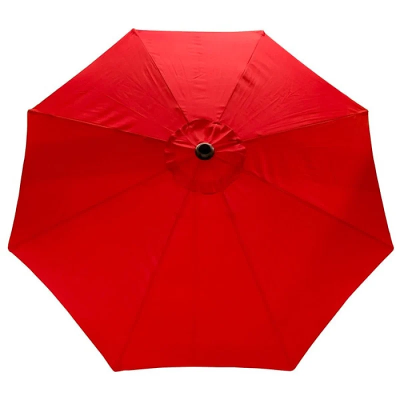 Parasol de marché Deluxe avec mât noir - 9 pi (2,7 m)