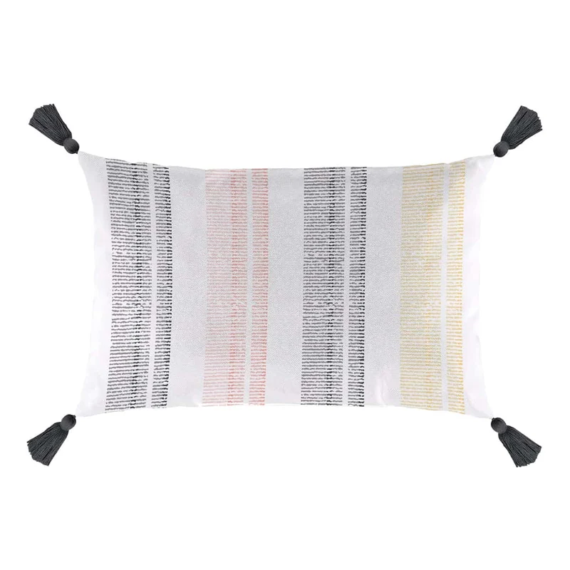 Coussin extérieur 12 x 18 po - Rayures bois