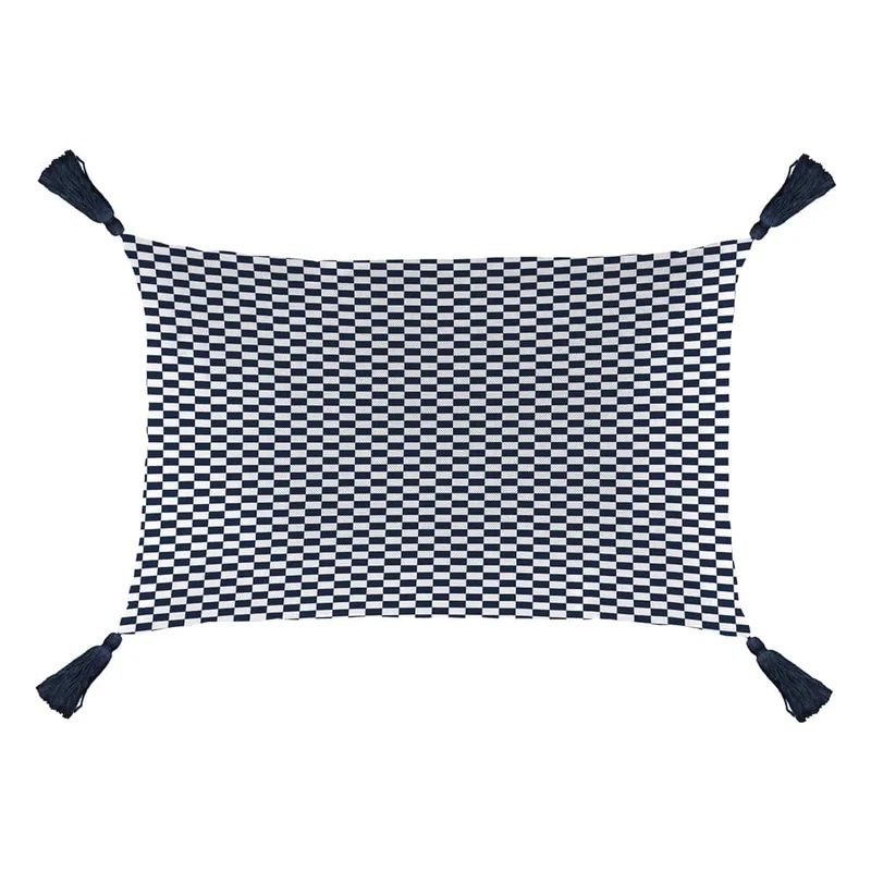 Coussin extérieur 12 x 18 po - Carreaux tissés