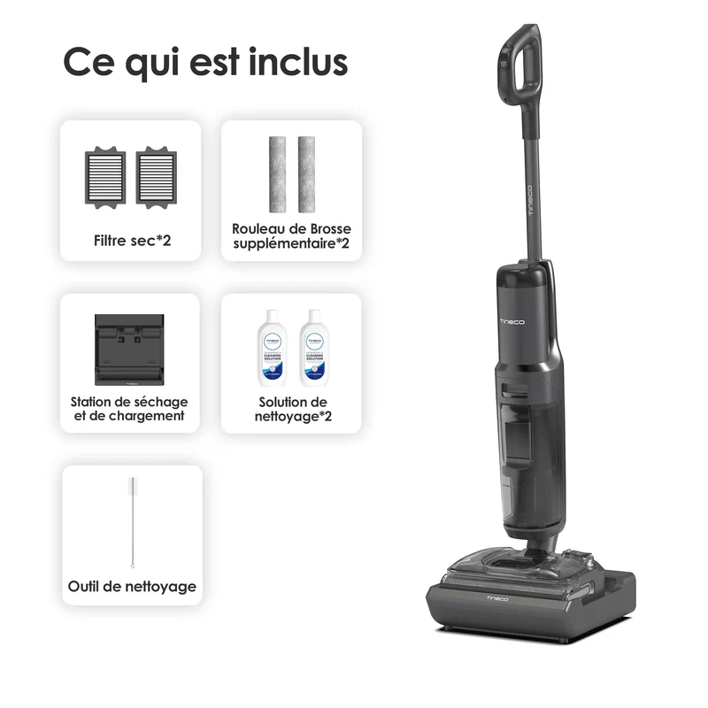Tineco Floor ONE S7 Stretch Ultra Aspirateur Sec et Humide Sans Fil