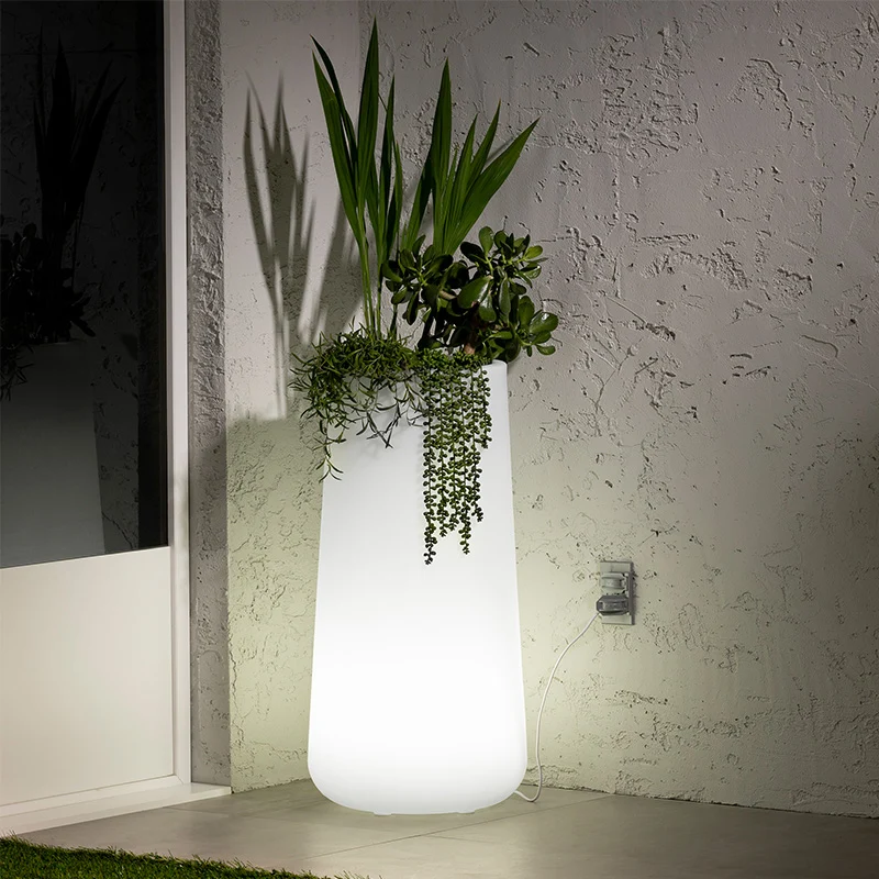 Grand pot de fleurs lumineux Dalya