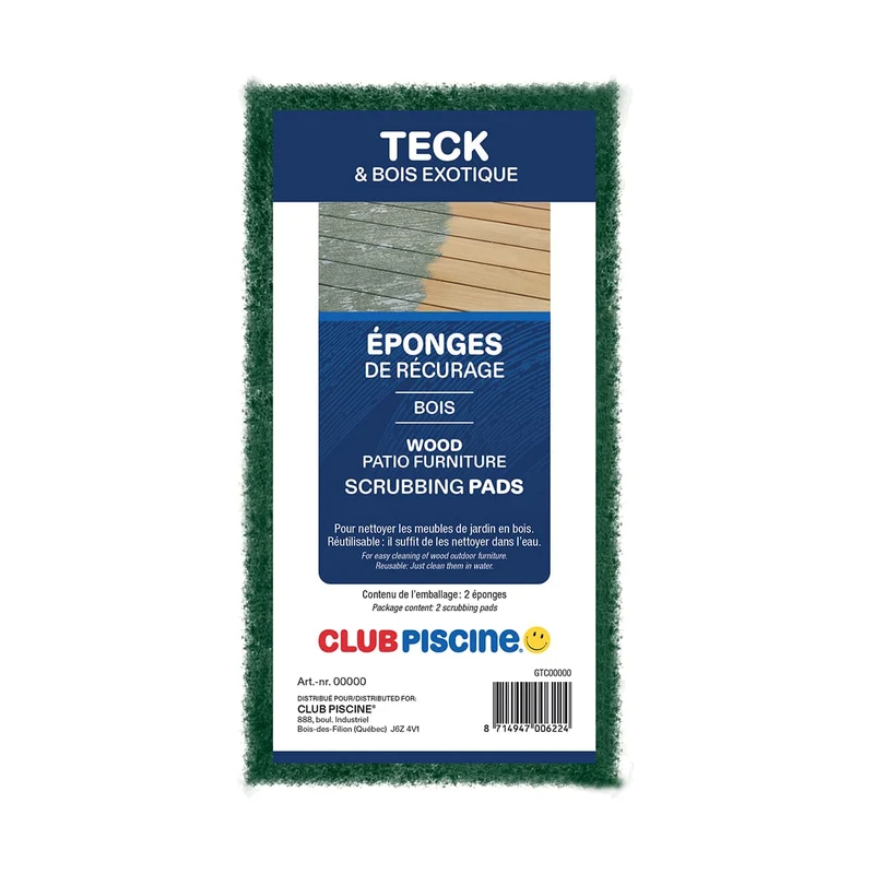 Éponge de récurage bois éxotique et teck