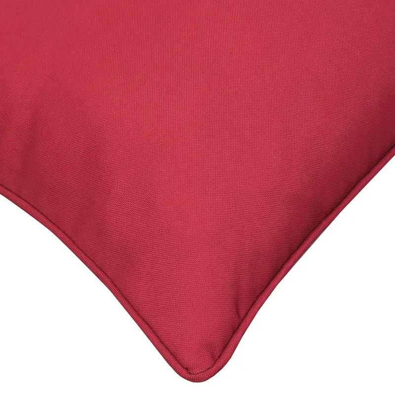 Coussin extérieur 18 x 18 po - Rouge salsa uni