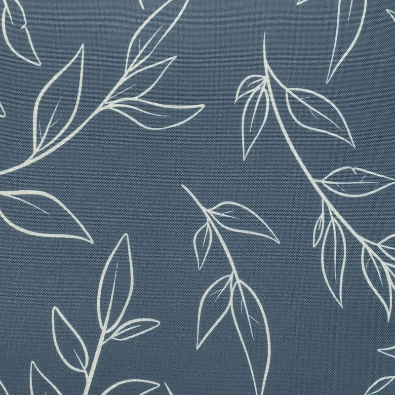 Coussin extérieur 18 x 18 po - Imprimé feuille bleu