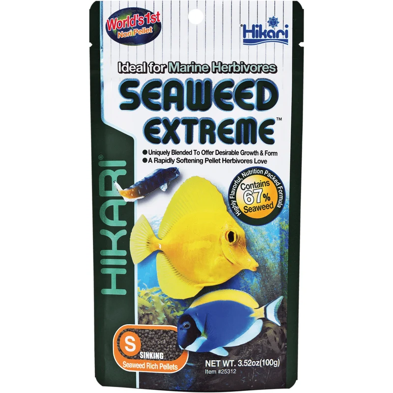 Hikari Marine Seaweed S - 100g - Nourriture pour poissons d'eau de mer