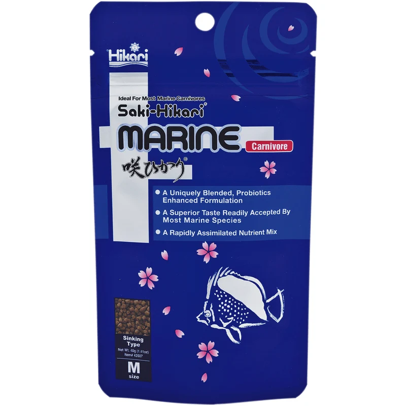 Saki Hikari Marine Carnivore - 40g - Nourriture pour poissons d'eau de mer
