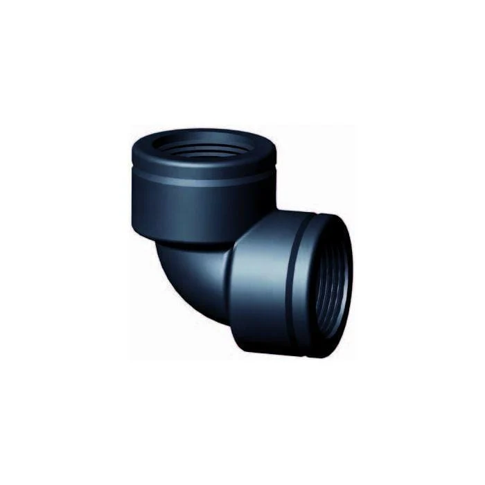 Coude 90° PP noir - À filet intérieur