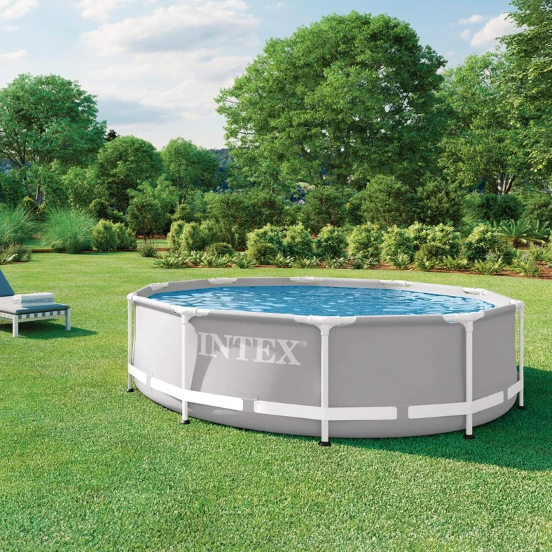 INTEX Prism Frame Piscina Redonda Desmontable 305x76cm Gris
