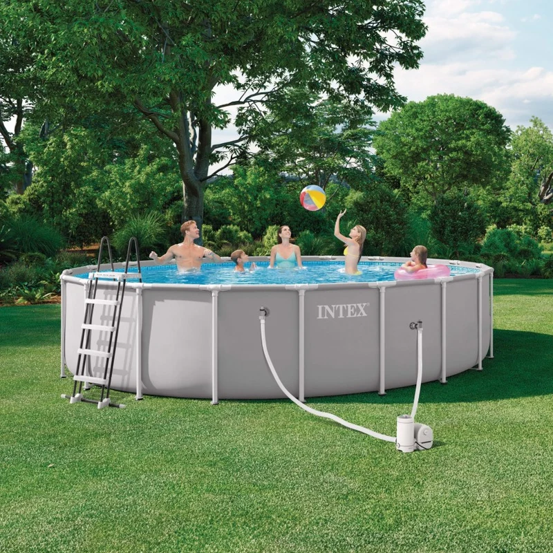 INTEX Piscina Desmontable Redonda Prism Frame 610x132cm con Depuradora