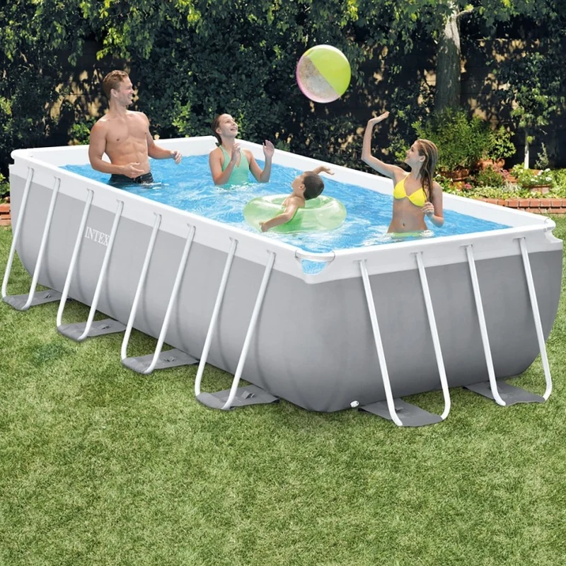 Intex Prism Frame Piscina Desmontable Rectangular 400x200x100cm con Depuradora
