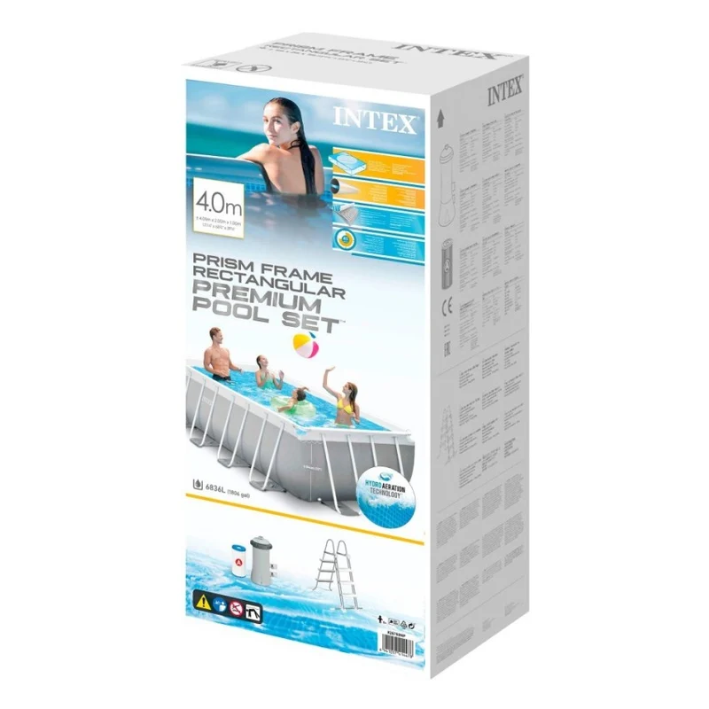 Intex Prism Frame Piscina Desmontable Rectangular 400x200x100cm con Depuradora