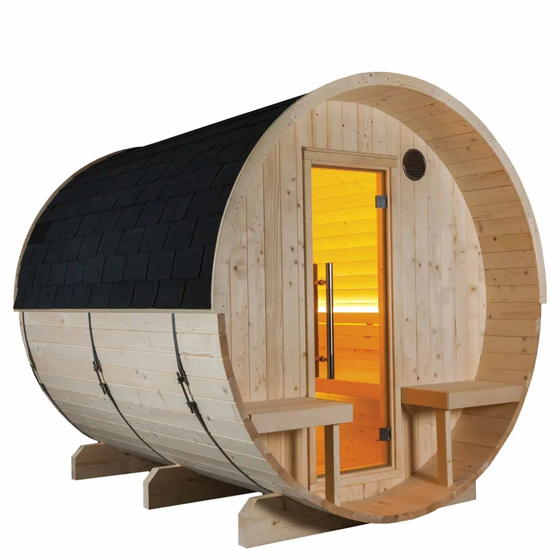 Sauna tonneau Kuusi 2,20 / 2,40 canopy