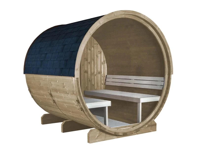 Sauna tonneau Kuusi 2,20 / 2,40 canopy