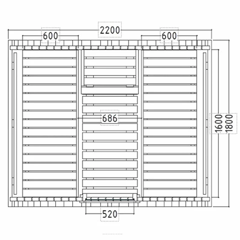 Sauna tonneau Kuusi 2,20 / 1,80