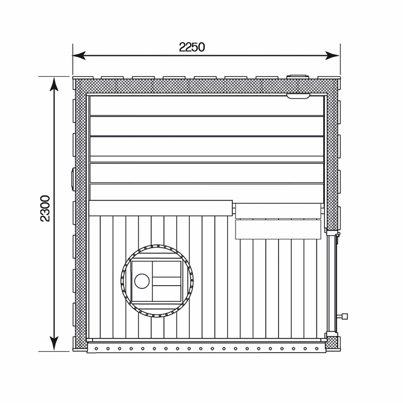 Sauna Legend Harvia kit poêle à bois extérieur