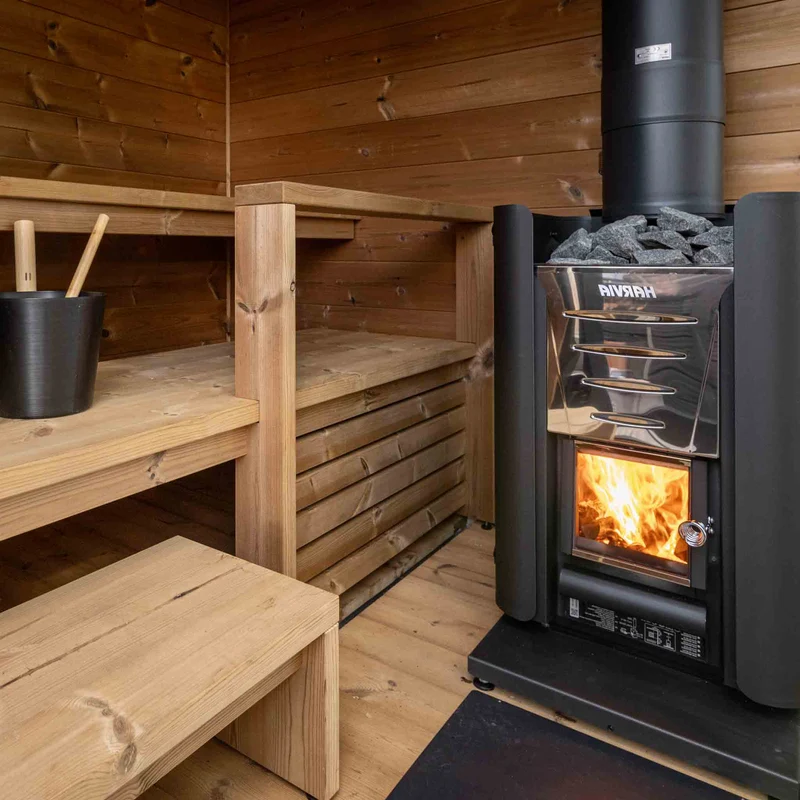Sauna Finvision Dawn porte gauche design