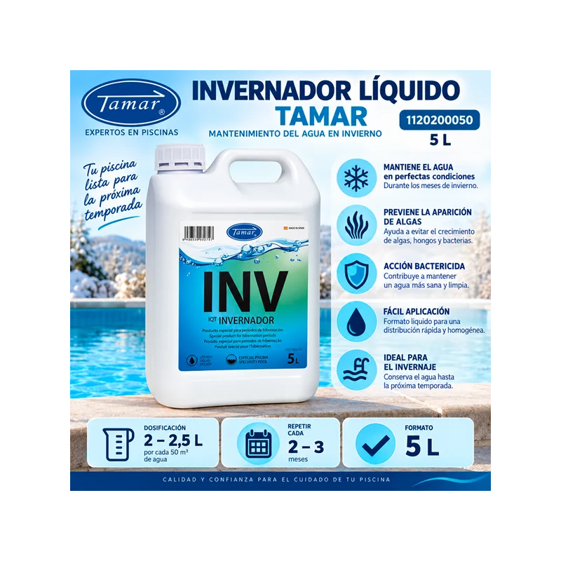 Invernador Líquido Tamar 1120200050 para Piscinas – 5 L