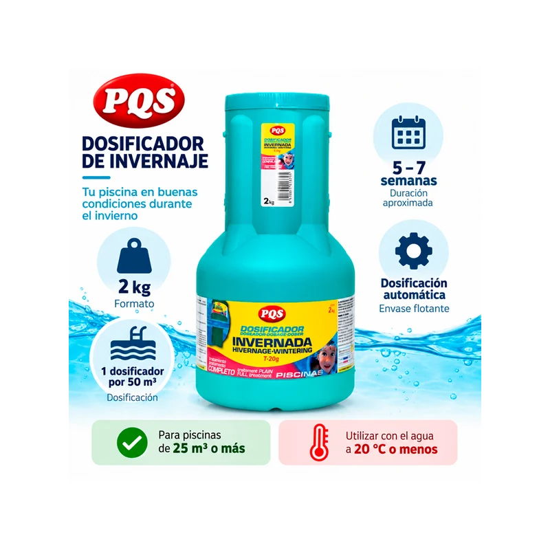 Dosificador de Invernaje PQS 21512 para Piscina – 2 kg