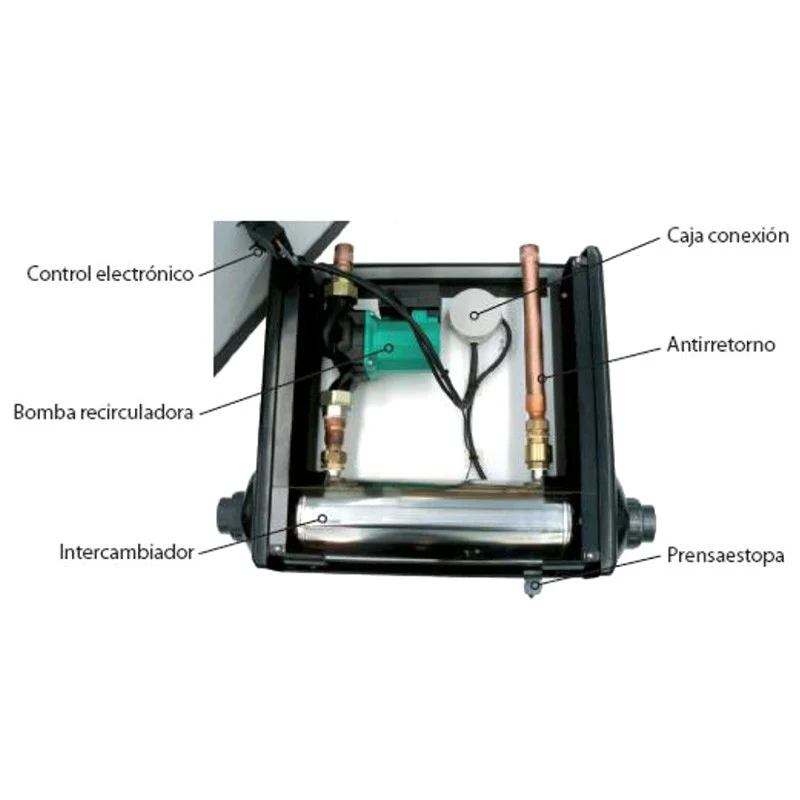 Intercambiador de calor-agua TIT-60 kW AstralPool Waterheat equipado