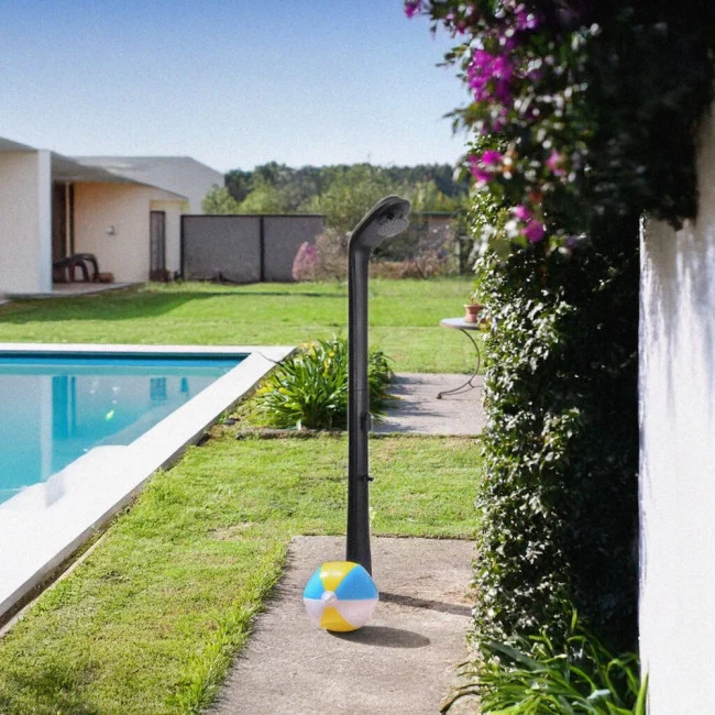 Gre - Ducha solar para piscina 30 litros con lavapiés
