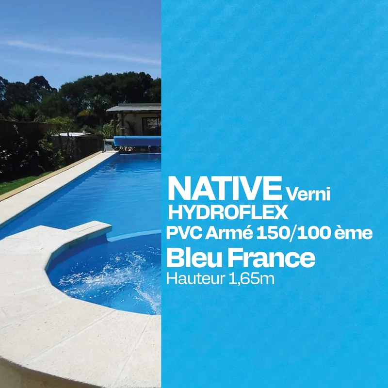 PVC armé Hydroflex Native verni piscine 1,65 X 25 m