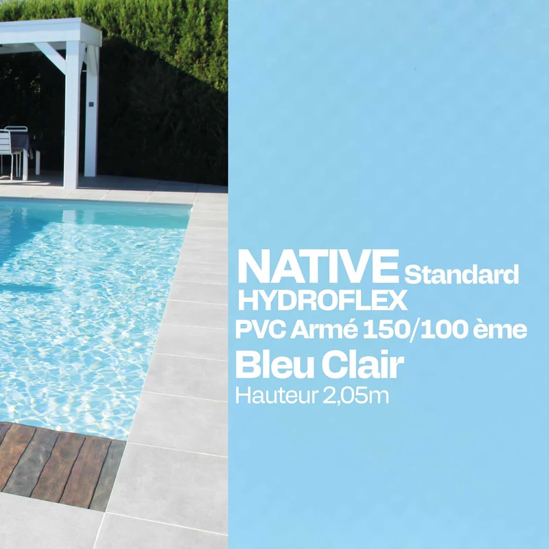PVC armé Hydroflex Native Standard 2,05 x 25 m piscine