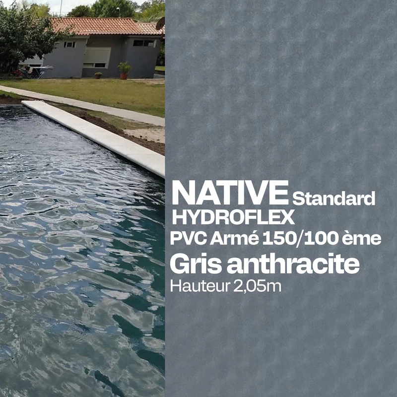 PVC armé Hydroflex Native Standard 2,05 x 25 m piscine