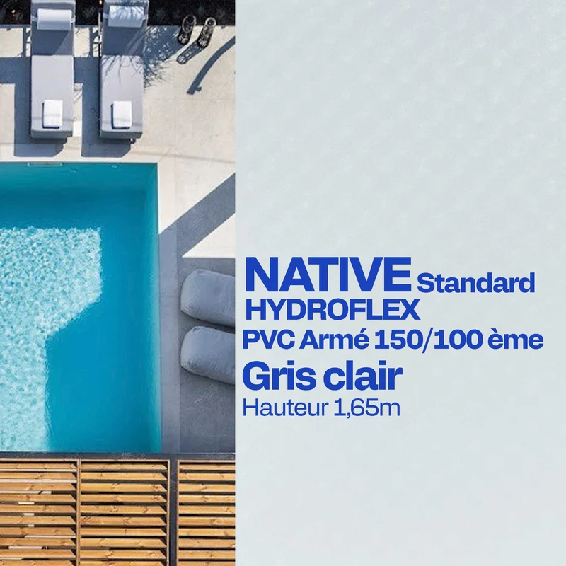 PVC armé Hydroflex Standard piscine 25m x 1,65