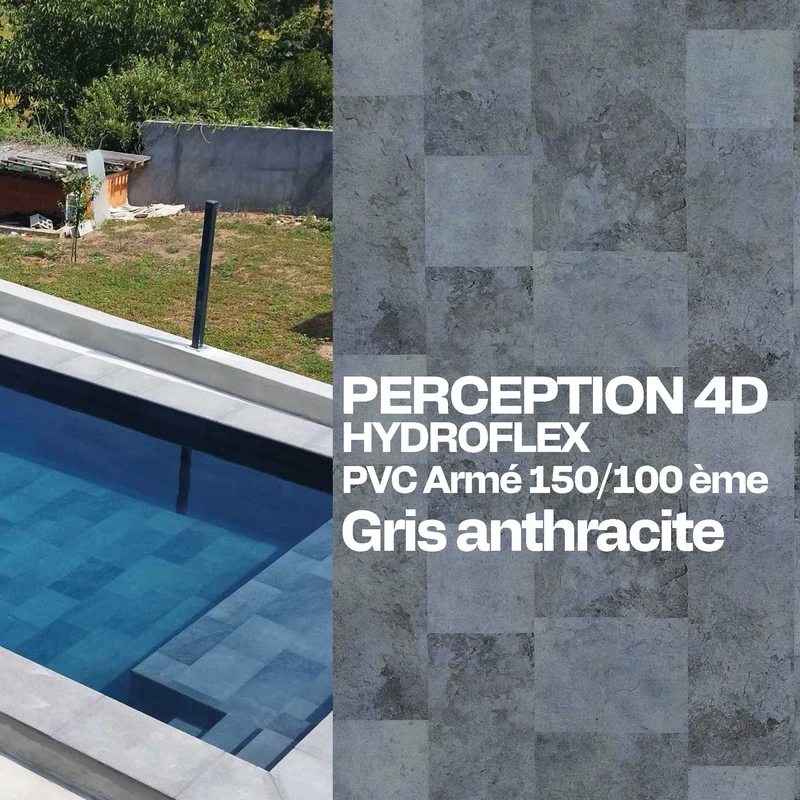 PVC armé Hydroflex Perception 4D piscine 25 x 1,65 m