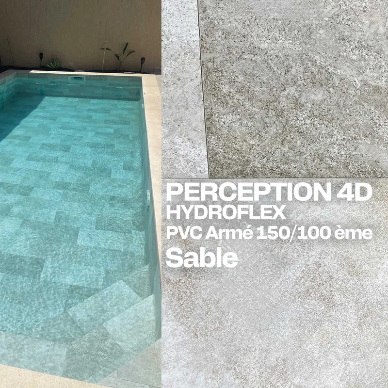 PVC armé Hydroflex Perception 4D piscine 25 x 1,65 m