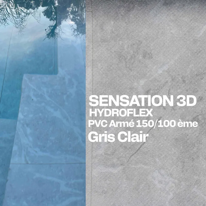 PVC armé Hydroflex 3D Sensation piscine 25 x 1,65 m