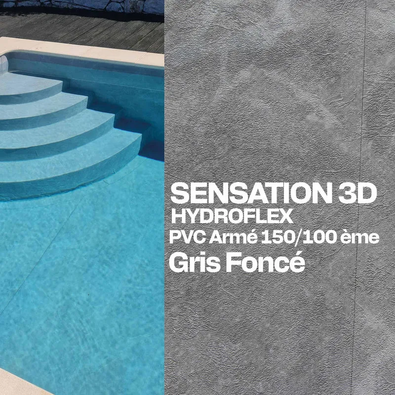 PVC armé Hydroflex 3D Sensation piscine 25 x 1,65 m