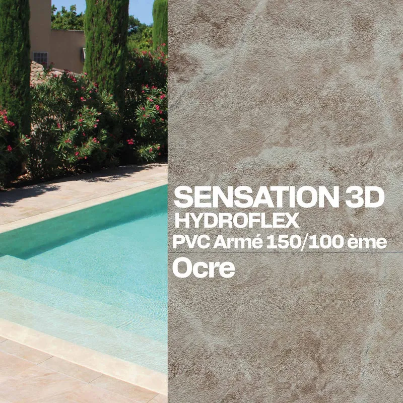 PVC armé Hydroflex 3D Sensation piscine 25 x 1,65 m