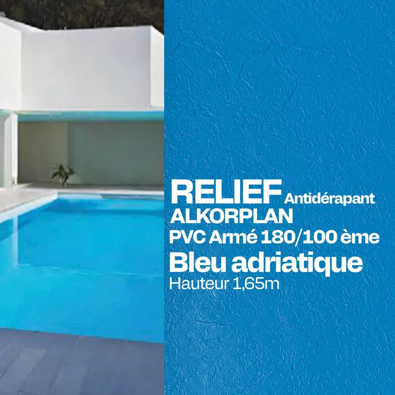PVC armé Alkorplan Relief piscine 1,65 m x 25 m