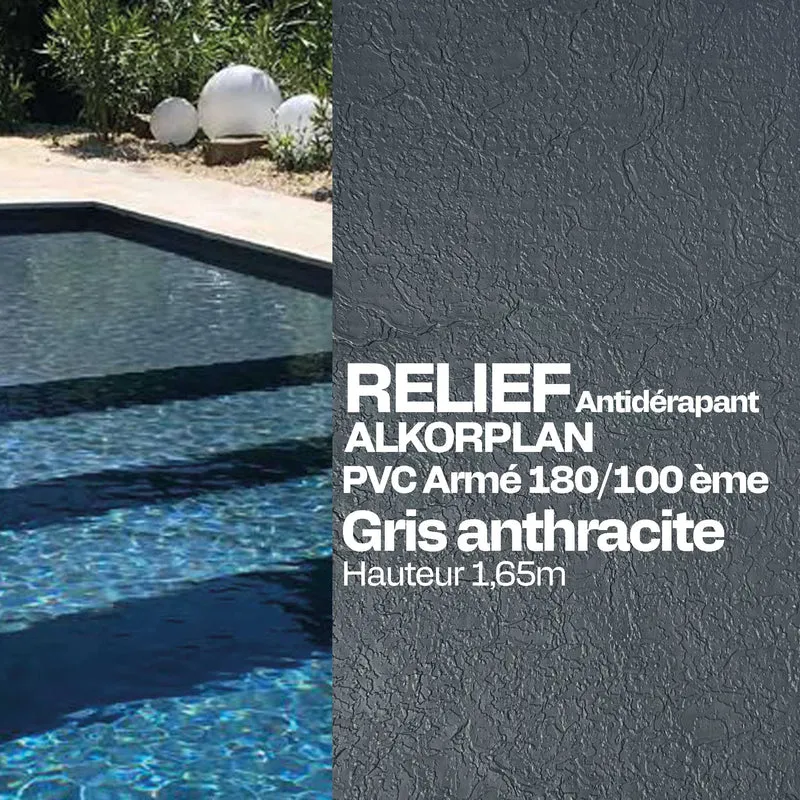 PVC armé Alkorplan Relief piscine 1,65 m x 25 m
