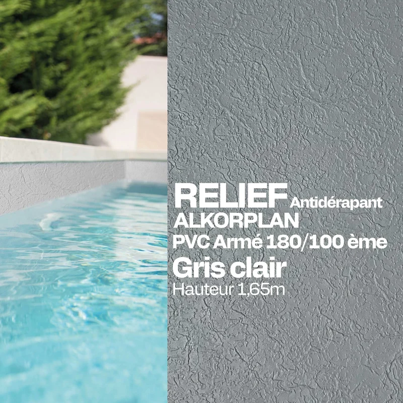 PVC armé Alkorplan Relief piscine 1,65 m x 25 m