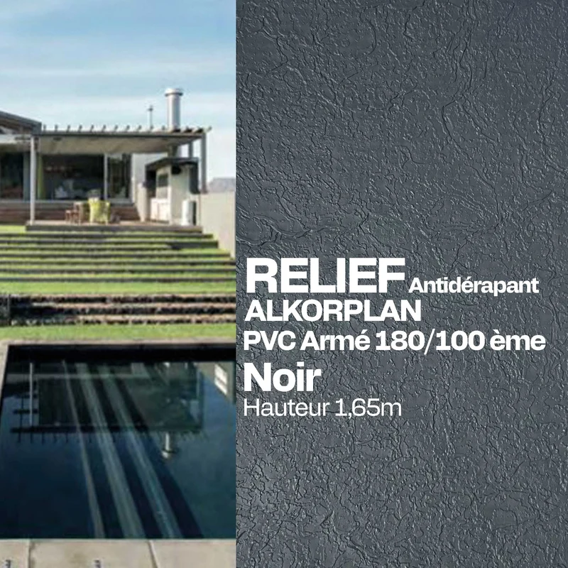 PVC armé Alkorplan Relief piscine 1,65 m x 25 m