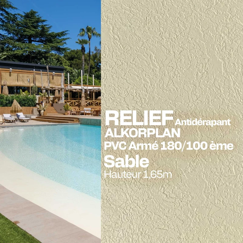 PVC armé Alkorplan Relief piscine 1,65 m x 25 m