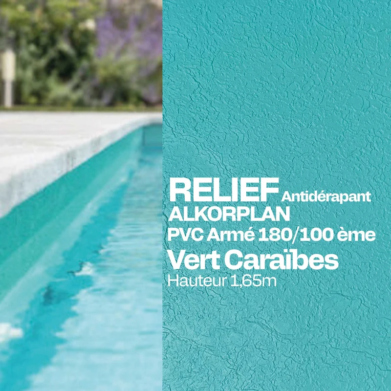 PVC armé Alkorplan Relief piscine 1,65 m x 25 m