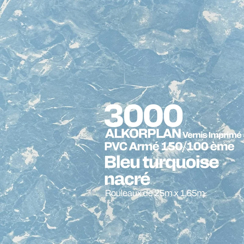 PVC armé Alkorplan 3000 imprimé piscine 1,65 m x 25 m