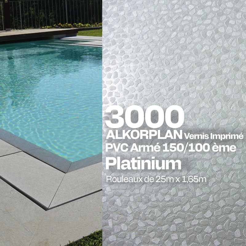 PVC armé Alkorplan 3000 imprimé piscine 1,65 m x 25 m